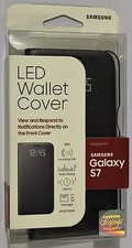 Nueva Funda Cartera LED Original Samsung para Samsung Galaxy S7 - ¡Negra!