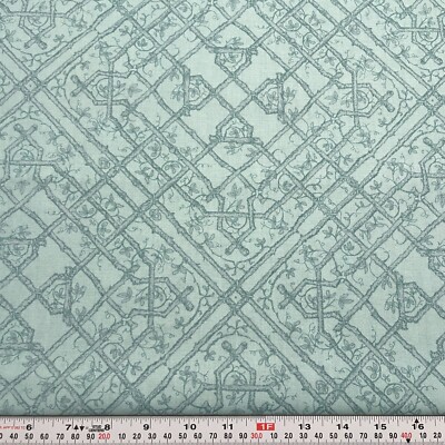 Victorian Modern for Andover Fabrics Lattice Vines Blue Cotton by the HALF YARD