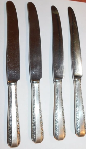 Lot of 4 Candlelight Towle Sterling Silver Knife Knives Mono  "B"