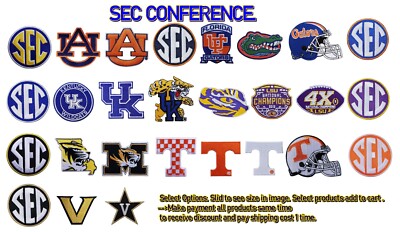 SEC CONFERENCE NCAA Patches Logo Embroidery iron,sewing On Clothes 
