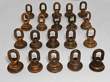 ONE Antique Brass Screw Collar Loop for Hanging Light Fixtures