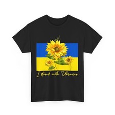 I Stand With Ukraine T-shirt, Sunflower Ukrainian Flag Ukraine T-shirt