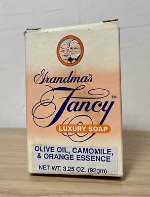Grandma's Fancy Luxury Soap Olive Oil camomile Orange Essence 3.25 ox Box Lotion