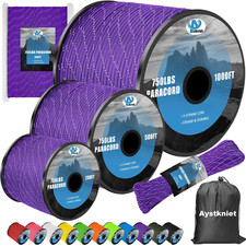 750Ib Reflective Paracord Rope,100' 200' 500' 1000', 4Mm 11 Strand Parachute Spo