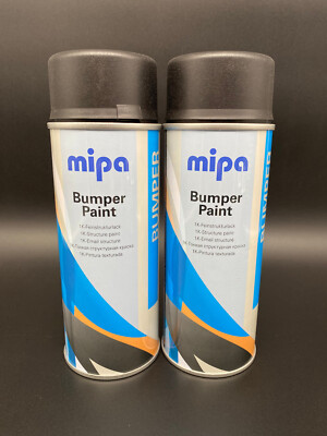 2x Mipa Bumper Paint Spray 400ml schwarz Stoßstangenlack Beschichtung Autolack