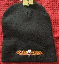 AMAZING DANA: Head Wrap ; One Size Fits All ,Unisex Beanie FLAMING SKULL