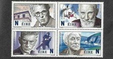 IRELAND - 2004 Nobel Laureates se-tenant block #1576-1579a - VF MNH