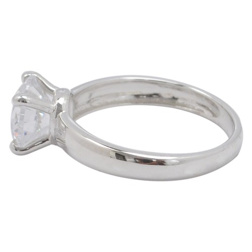 925 Sterling Silver 2.40Ct D/VVS1 Round Shape Solitaire Women's Engagement Ring - Picture 3 of 8