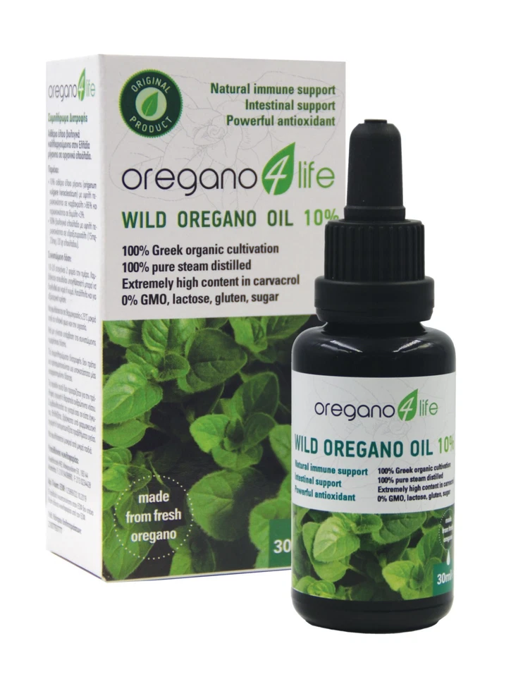 Oregano4Life Wild Oregano Oil 10% 30ml - Oregano Essential Oil, Immune Booster