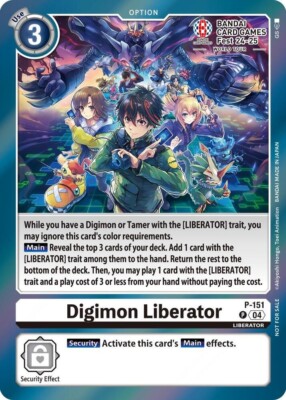 Digimon Liberator Alternate Art Foil - P-151 - NM - Digimon TCG 2