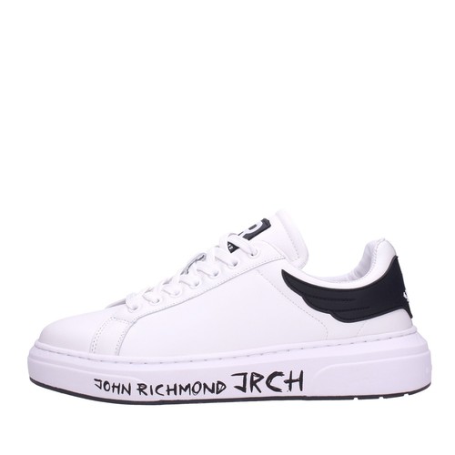 John Richmond Sneakers Leather Mens Black/White 12228/cp | eBay
