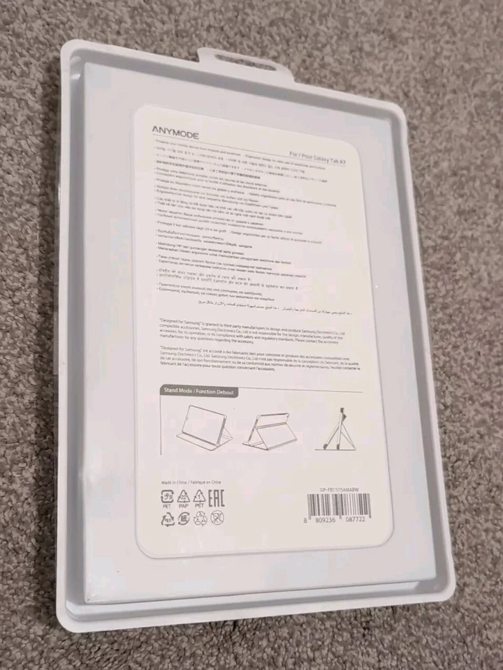 Anymode Samsung Galaxy Tab A7 Book Cover Folio Black Brand New & Still Sealed - Image 2 of 3