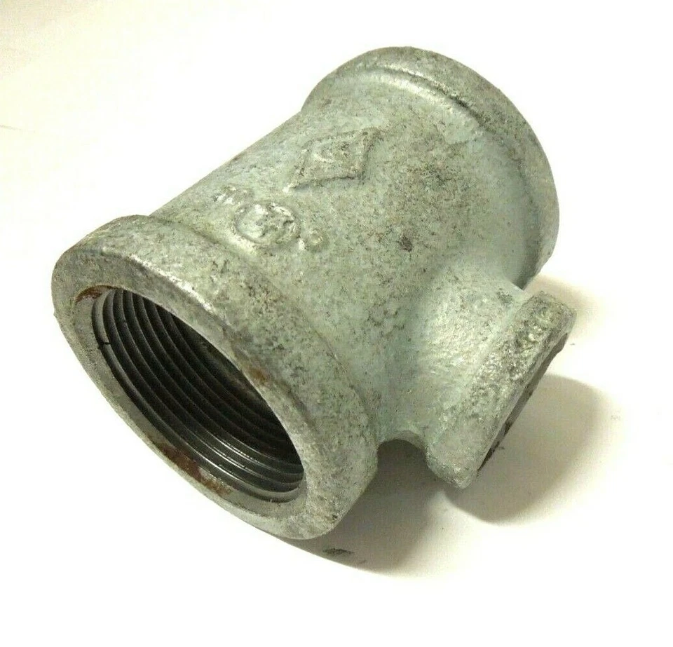 1-1/2 x 3/4 150 FNPT Reducing Tee Galvanized Malleable Pipe Fitting MI03080541G - Image 2 of 3