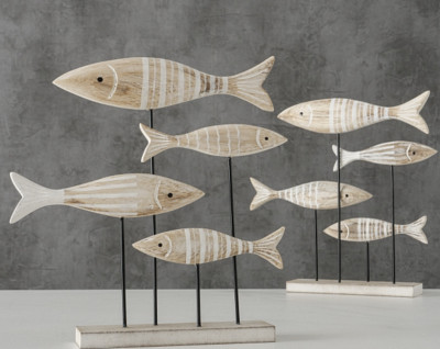 metallFischfigur auf Holzsockel Weiss aus 25 cm Maritim Meer Deko metallFischfigur auf Holzsockel Weiss aus 25 cm Maritim Meer Deko