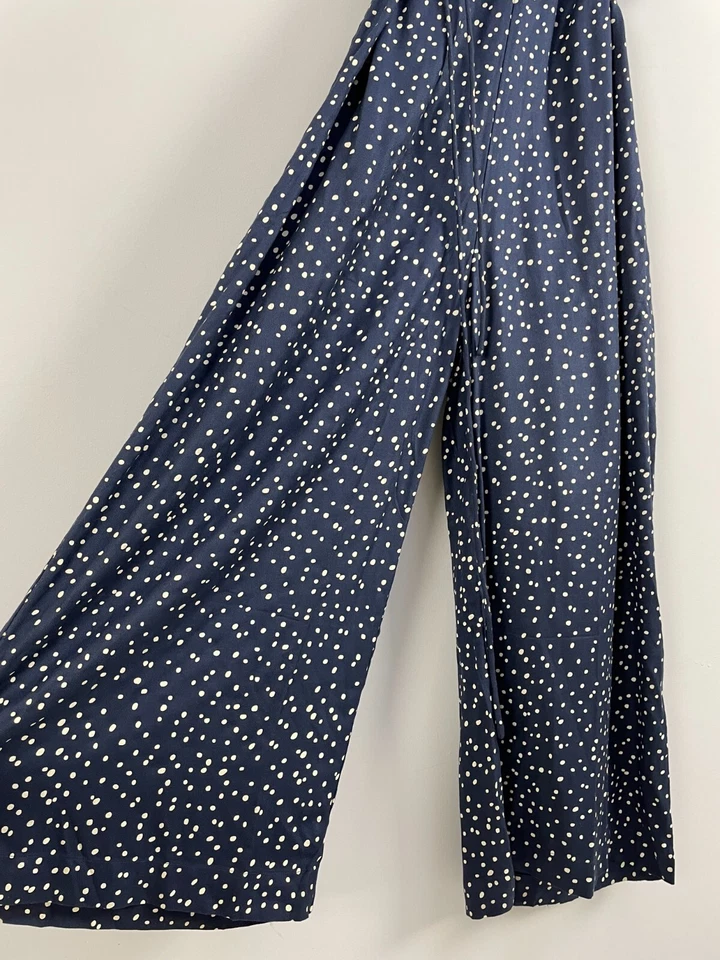 Mono Ali dorado para mujer grande azul marino a lunares con lazo en la cintura manga corta Foto 4 de 4