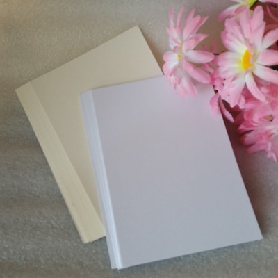 12.4 x 17.8 cm Pearl White / Ivory Inner Sheet Insert cardstock for ...