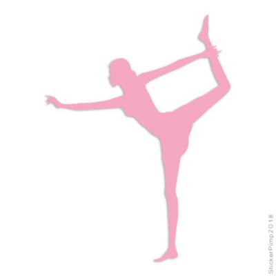 Yoga Standing Dancer, Vinyl Decal Sticker, Multiple Colors & Sizes #1159
