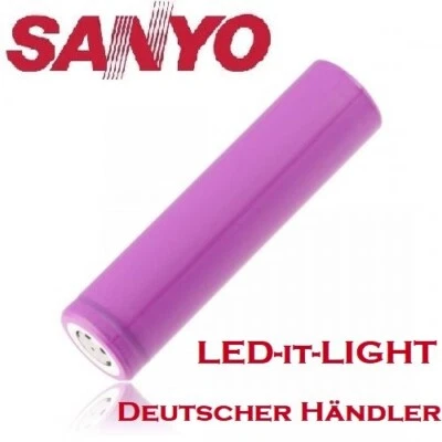 Batería de iones de litio Sanyo UR16650ZTA - 2500 mAh - 5 A - 3,6-3,7 V FlatTop sin protección