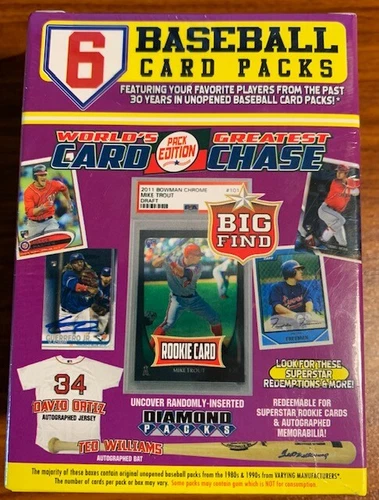 2022 World Greatest card Chase Blaster Box-6 Baseball Card Packs Free Shipping