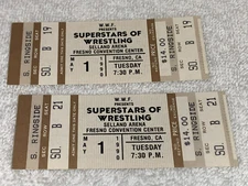 WWF 1990 WORLD FEDERATION OF WRESTLING UNUSED TICKETS Dusty Rhodes Randy Savage