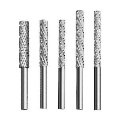 5er Set Elektrische Rotationsfeilen – Hartwolframstahl, 6 Mm Schaft, Zum Schleifen, Fräsen & Formen Von Metall
