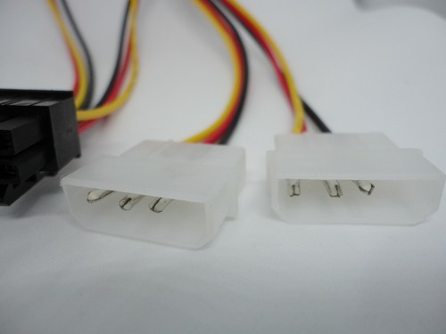 2x 6-Pin PCI-E PCI Express Video Card to 4-Pin Molex Power Supply Cable Adapter - Picture 7 of 11