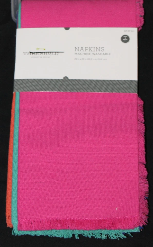 Threshold Napkins 4 pack High Tide orange green blue pink new #1831 - Image 2 of 4