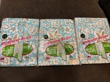 Lot Of 3 Vintage Maytex Mills Plastic Decorator Drapes Curtains Set NOS