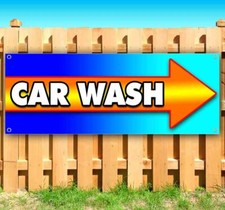 CAR WASH RIGHT ARROW Advertising Vinyl Banner Flag Sign Many Sizes USA