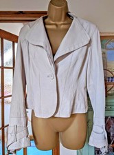 Love Label Off White Leather Jacket Sz 12