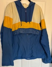 vtg 90s colorblock Team ADIDAS Blue Gold hip hop TREFOIL swag jacket L Anorak