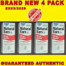 TRP Natural Ears Ring Relief Homeopathic Ear Drops for Tinnitus Relief 0.33oz 4P