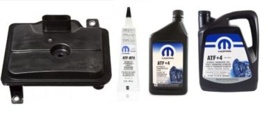 MOPAR GETRIEBEÖLFILTER 62TE  + ATF-RTV Silikon Dichtmasse + 6 L Getriebeöl ATF+4