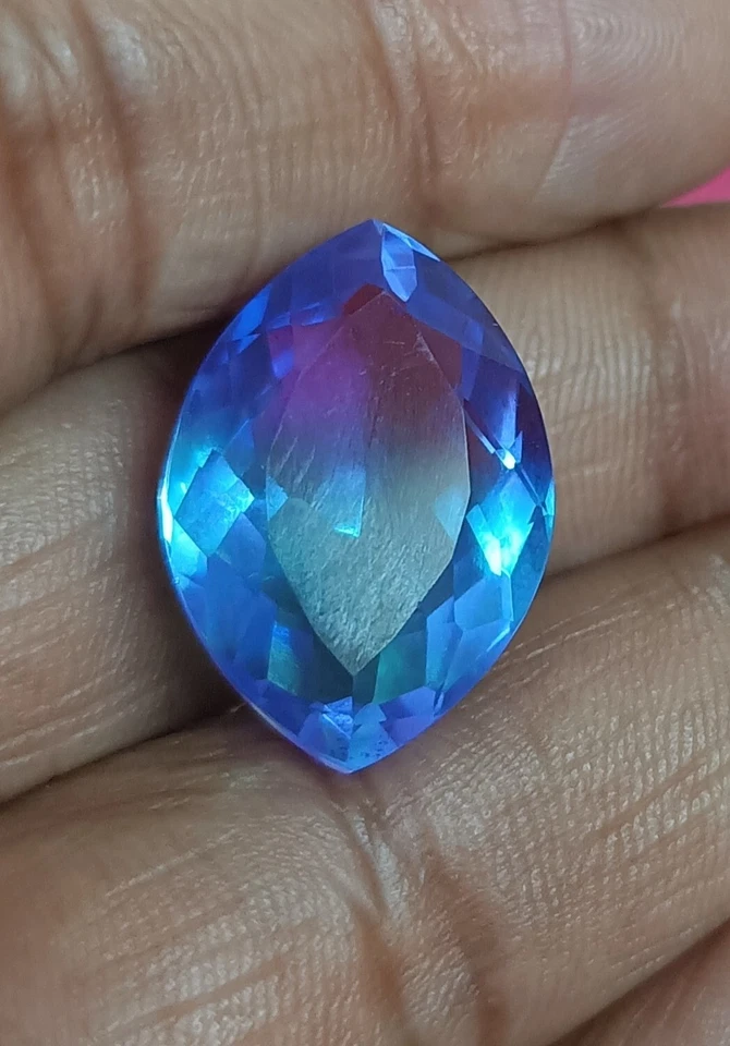 18.85 CT Wonderful Multi-color Marquise Shape Doublet Tourmaline Gemstones - Image 2 of 4