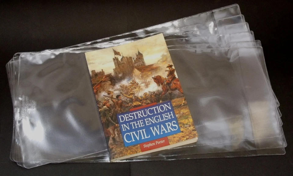 25X PROTECTIVE ADJUSTABLE PAPERBACK BOOKS COVERS clear plastic (SIZE 200MM)