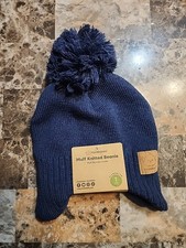 Muff Knitted Beanie KedBabies Navy Blue Toddler 6-36 Month Beanie