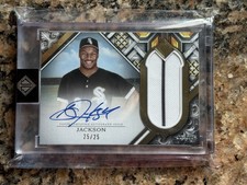 2025 Topps Transcendent Collection Bo Jackson GAME USED Patch Auto /25 White Sox