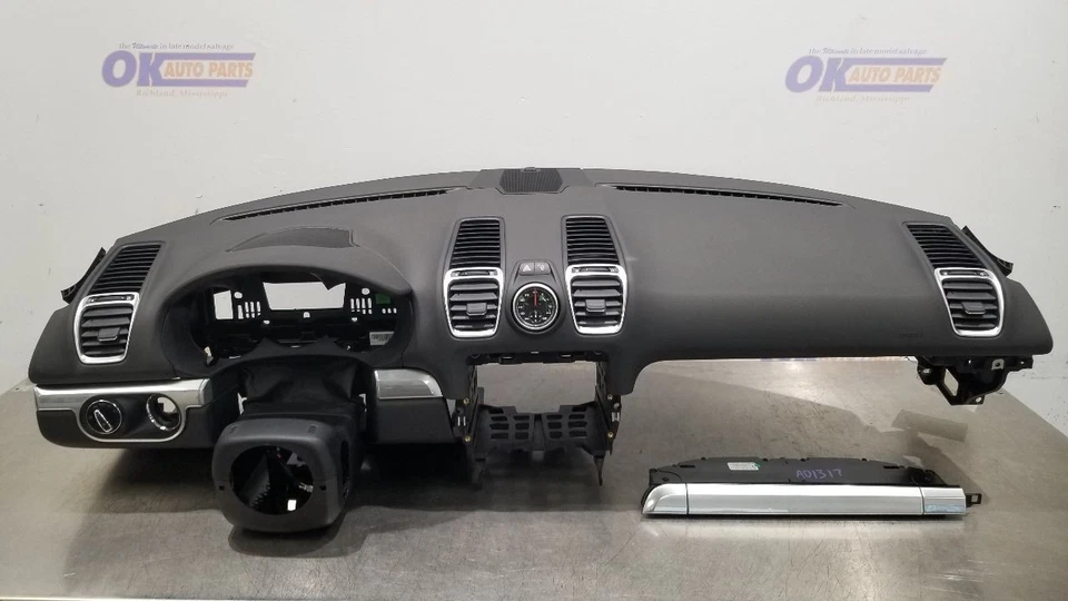 15 PORSCHE CAYMAN S 981 LEATHERETTE DASH PANEL DASHBOARD ASSEMBLY BLACK - Image 2 of 4