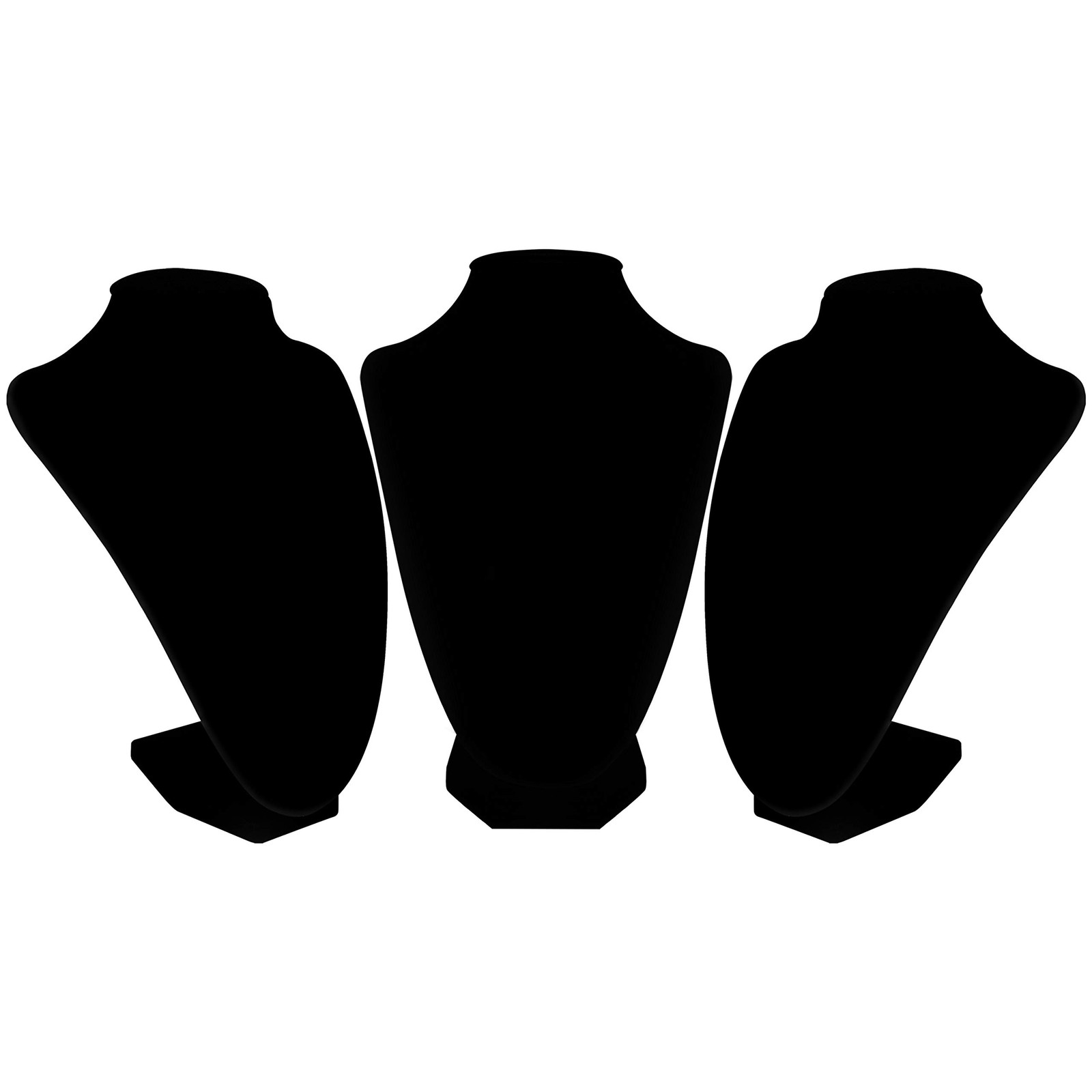 Ketten Schmuck Bste Schwarz Samt 3 штуки 85 x 85 x 23 см Kettenhalter 7290₽