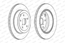2x Bremsscheibe belüftet DDF2140C FERODO für SUBARU IMPREZA Schrägheck