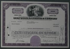 Gulf States Utilities Company 1965 100 Shares