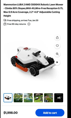 Mammotion Luba 2 AWD 3000hx robotic lawnmower