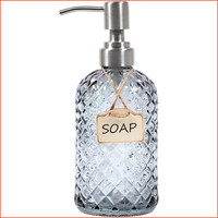 Seifenspender Glas Edelstahlpumpe Grau FüR Bad KüChe 500Ml Geschenk
