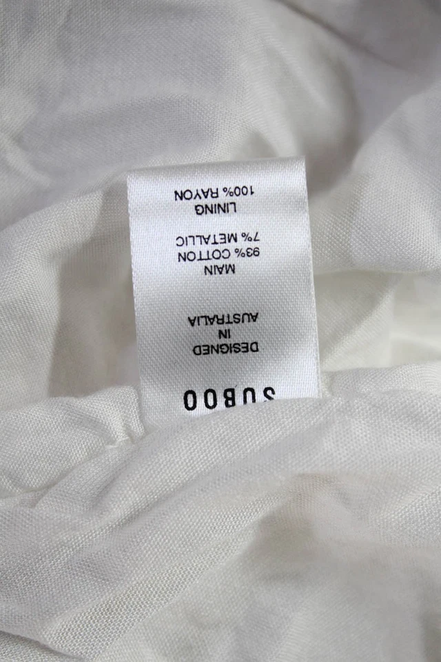 Maxi Vestido Solero Suboo Mujer Blanco Rayas Sin Mangas Playa Cordón Talla L Foto 4 de 4