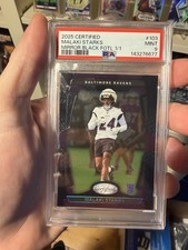 2025  Certified FOTL -Rookies Malaki Starks #103 Mirror Black 1 Of 1 PSA  9 Pop1