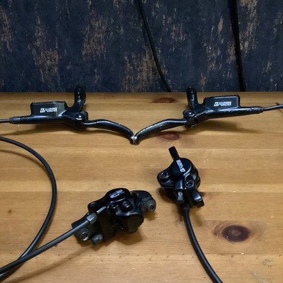 Shimano Tektro Draco WS Hydraulische Scheibenbremsen vorne & hinten entlüftet in schwarz