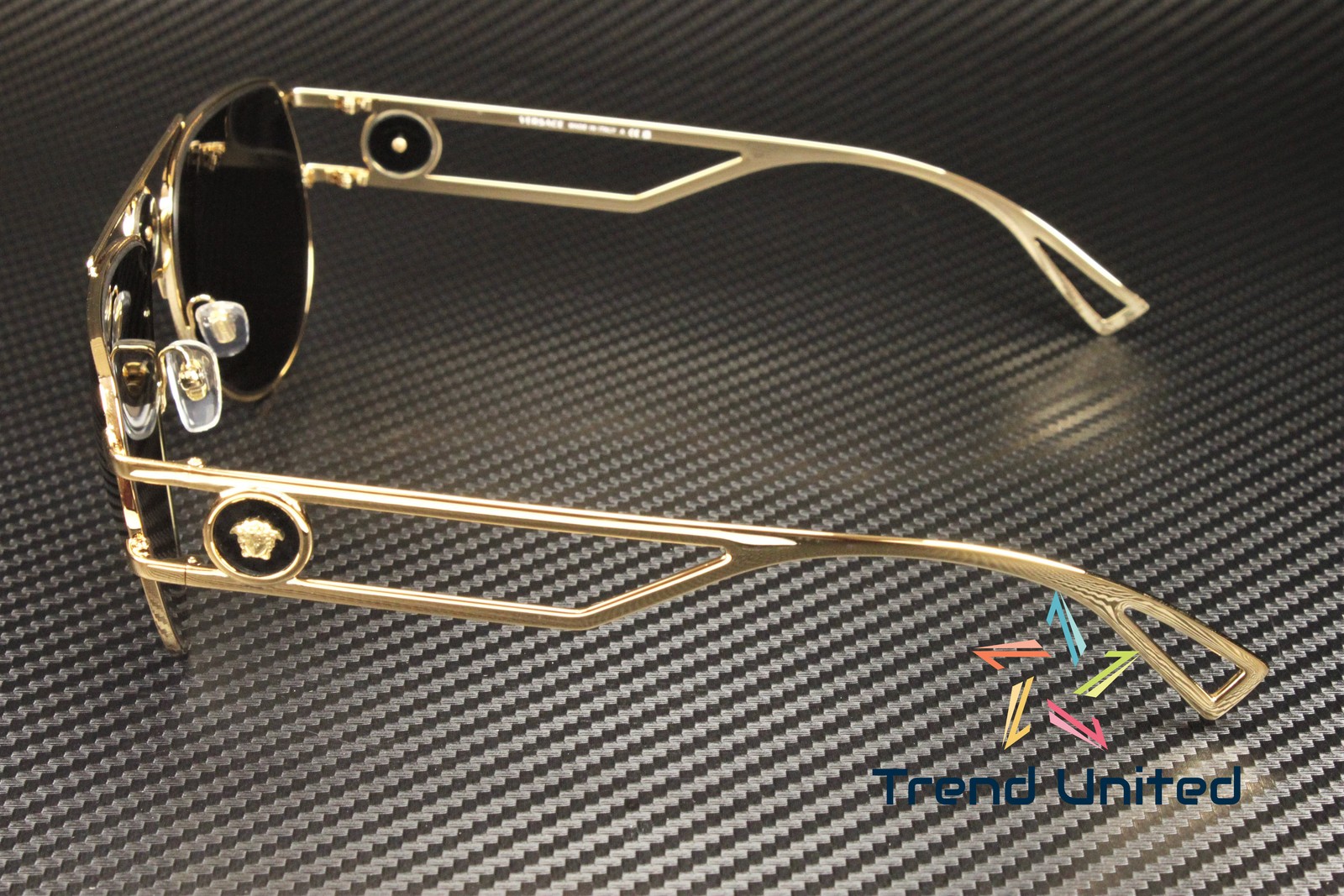 VERSACE VE2225 100287 Gold Grey 60 mm Men's Sunglasses thumbnail 5