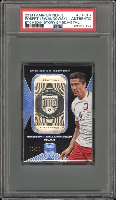 2018 Panini Eminence Soccer ROBERT LEWANDOWSKI Etched in History Silver Bar 9/10