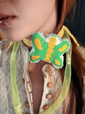 Hand-sewn butterfly necklace Unique personality