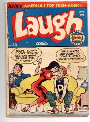 LAUGH COMICS #33 (1949) - GRADE 3.0 - ARCHIE PUBLICATIONS BOB MONTANA WOGGON